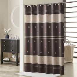 Muwago Waterproof Bathroom Curtain Seville Chocolate Printed Blackout Bathing Cover Mildew Shower Curtain For Shower Curtain - W72"*H78"