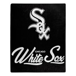 White Sox OFFICIAL MLB "Signature" Raschel Throw Blanket;  50" x 60" - 1MLB/07070/0010/RET