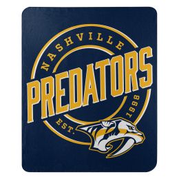 Predators OFFICIAL NHL "Campaign" Fleece Throw Blanket;  50" x 60" - 1NHL/03103/0030/RET