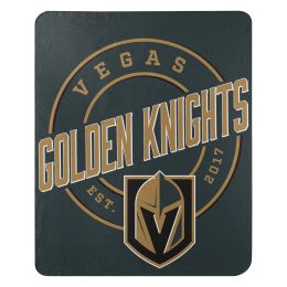 Golden Knights OFFICIAL NHL "Campaign" Fleece Throw Blanket;  50" x 60" - 1NHL/03103/0029/RET