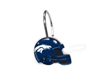 Broncos OFFICIAL NFL Shower Curtain Rings;  2" x 2" - 1NFL/94200/4004/WMT