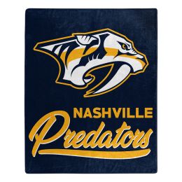 Predators OFFICIAL NHL "Signature" Raschel Throw Blanket;  50" x 60" - 1NHL/07050/0030/RET