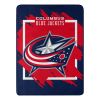 Blue Jackets OFFICIAL NHL "Run" Micro Raschel Throw Blanket;  46" x 60" - 1NHL/05904/0031/RET