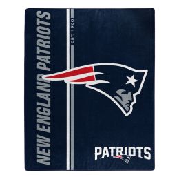 New England Patriots OFFICIAL NFL "Restructure" Raschel Throw Blanket;  50" x 60" - 1NFL/07086/0076/RET