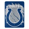 COLTS OFFICIAL NFL "Run" Micro Raschel Throw Blanket;  46" x 60" - 1NFL/05906/0008/RET