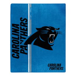 Carolina Panthers OFFICIAL NFL "Restructure" Raschel Throw Blanket;  50" x 60" - 1NFL/07086/0018/RET