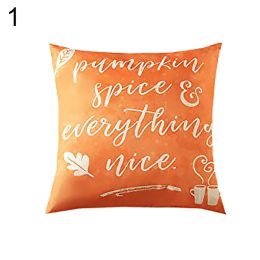 1Pcs Throw Pillow Covers Wear-resistant Dust-proof Linen Halloween Pumpkin Print Throw Cushion Home Office Hotel Decoration - 1#