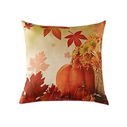 1Pcs Throw Pillow Covers Wear-resistant Dust-proof Linen Halloween Pumpkin Print Throw Cushion Home Office Hotel Decoration - 4#