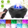 Star Projector Lamp RGBW Wireless Music Speaker Night Light USB Ocean Wave Projector Lamp - Black