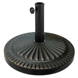 31.5 lbs Market Heavy-Duty Outdoor Stand Bronze Umbrella Base - Bronze