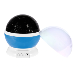 LED Star Sky Projector Night Light Kids Rotating Starry Night Lamp USB Sleep Light Xmas Gift - Blue