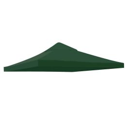 10'x10' Gazebo Canopy Top Replacement 2 Tier Patio Pavilion Cover UV30 Sunshade - Green - 1 Tier