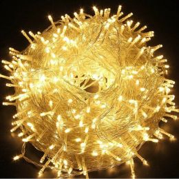 10M 100LED Fairy String Lights Waterproof Connectable Up to 100M Xmas Party Lamp - Warm White