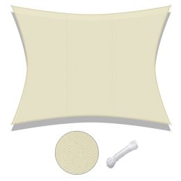 10x13ft Rectangle Sun Shade Sail/Beige - LA01