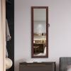 Jewelry Storage Mirror Cabinet  For Living Room Or Bedroom - BROWN