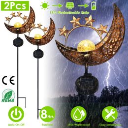 Solar Powered Moon Star Lamp IP54 Waterproof Decorative Lamp - Moon