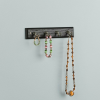 Wall Mount Key Rack Hanger Holder 4 Hook Chain Storage Keys Organizer Home Decor - default