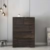 White Dresser for Bedroom - Dark Brown