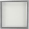 Square Shadow Box Picture Frame Linen Background Real Glass Front for Memorabilia;  Scrapbooking;  Keepsake;  12x12 - Gray