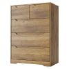 White Dresser for Bedroom - Rustic Brown