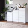 4 Drawer White Dresser;  Modern Storage Cabinet for Bedroom - drawer-5