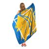 CHARGERS OFFICIAL NFL "Run" Micro Raschel Throw Blanket;  46" x 60" - 1NFL/05906/0079/RET