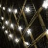 2Pcs Solar Powered String Lights 39.3FT 100LED Beads Fairy Star Lights - White