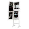 Jewelry Storage Mirror Cabinet With LED Lights,For Living Room Or Bedroom - white