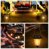 2Pcs Solar Flame Torch Light IP65 Waterproof Flickering Flame Stake Lamp - Black