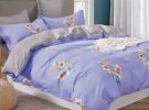 Kaufman Lily floral 100% Cotton Purple Comforter Set  - King