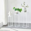 27.55" High Set of 3 Metal Plant Stand White Nesting Display End Table High Hexagon Rack Indoor Flower Holder Corner Planter Pot Rack Living Room & Pa