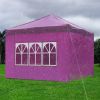 10x10ft EZ Canopy Gazebo With Windows/ 18-3339TPX Vivid Viola - As Picture