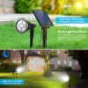 Solar Powered Spotlight Outdoor Dusk To Dawn Light Wall Path Lawn Garden Lamp Waterproof - Black