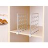 Wire Clothing Organizer Closet Shelf Dividers Cabinet Partition Storage Rack Wardrobe Division Board Clapboard Household Furniture Accessories - gray