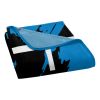 PANTHERS OFFICIAL NFL "Run" Micro Raschel Throw Blanket;  46" x 60" - 1NFL/05906/0018/RET