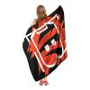 BENGALS OFFICIAL NFL "Run" Micro Raschel Throw Blanket;  46" x 60" - 1NFL/05906/0002/RET