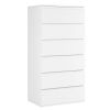 4 Drawer White Dresser;  Modern Storage Cabinet for Bedroom - drawer-6