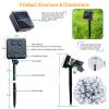 2Pcs Solar Powered String Lights 50LED Beads Fairy Sakura Flower Blossom Lights - Colorful