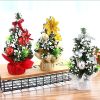 Mini Christmas Tree 7.8&quot;/20cm Artificial Small Tabletop Xmas Tree with Ornaments Christmas Decorations for Home and Office - SL-X-White