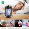 Electric Bug Zapper UV Light Flying Zapper Insect Killer Lamps Pest Mosquito Fly Trap Catcher - Black