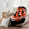 BENGALS OFFICIAL NFL "Run" Micro Raschel Throw Blanket;  46" x 60" - 1NFL/05906/0002/RET