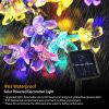 2Pcs Solar Powered String Lights 50LED Beads Fairy Sakura Flower Blossom Lights - Colorful