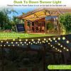 2Pcs Solar Powered String Lights 39.3FT 100LED Beads Fairy Star Lights - Yellow