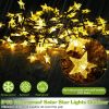 2Pcs Solar Powered String Lights 39.3FT 100LED Beads Fairy Star Lights - Yellow