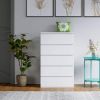 4 Drawer White Dresser;  Modern Storage Cabinet for Bedroom - drawer-5