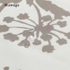 Muwago Silhouette Flower Shower Curtains Polyester Fabric Plants Brown Beige Leaves Waterproof Mildew Floral Bathroom Curtains - W78"*H78"