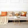 1Pcs Throw Pillow Covers Wear-resistant Dust-proof Linen Halloween Pumpkin Print Throw Cushion Home Office Hotel Decoration - 4#