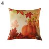 1Pcs Throw Pillow Covers Wear-resistant Dust-proof Linen Halloween Pumpkin Print Throw Cushion Home Office Hotel Decoration - 4#