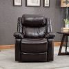 PU Leather Reclining Living Room Sofa; Manual Recliner Chair for Living Room (Recliner chair) - as pic