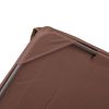 170*110*152cm With Canopy Teslin Cushion 250kg Load-Bearing Iron Swing - brown - outdoor swing